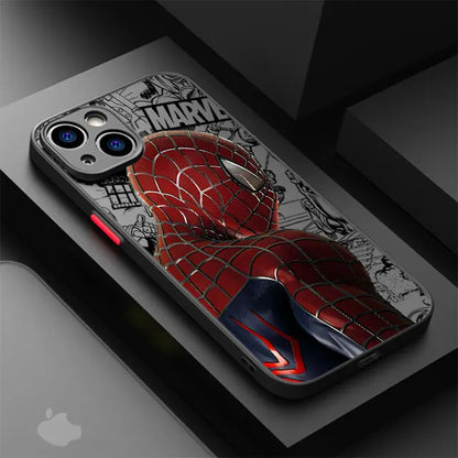 Marvel Spider-Man Venom Cover Phone Case for iPhone 11 12 Mini 13 14 16 15 Pro 15 16 Pro Max Matte Hard Shell