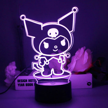 Hello Kitty KEROKERO KEROPPI My melody Creative Cartoon Bedside Night Light Atmosphere Light Kawaii Girl Heart Birthday Gift