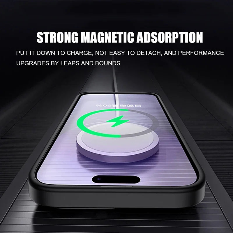 Translucent Original Case For iPhone 15 16 14 13 11 12 Pro Max Plus Magsafe Magnetic Wireless Charge Lens Protector Matte Cover