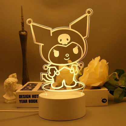 Hello Kitty KEROKERO KEROPPI My melody Creative Cartoon Bedside Night Light Atmosphere Light Kawaii Girl Heart Birthday Gift